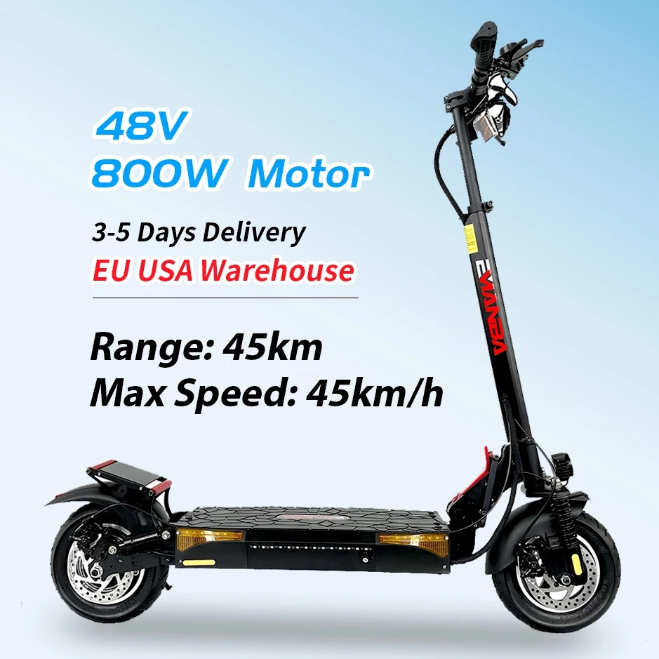 EU US UK Stock L10 48V 10 Inch Off Road Tire 800W Single Motor Fast Electric Scooters Electric Adults Powerful Wholesale Cheap