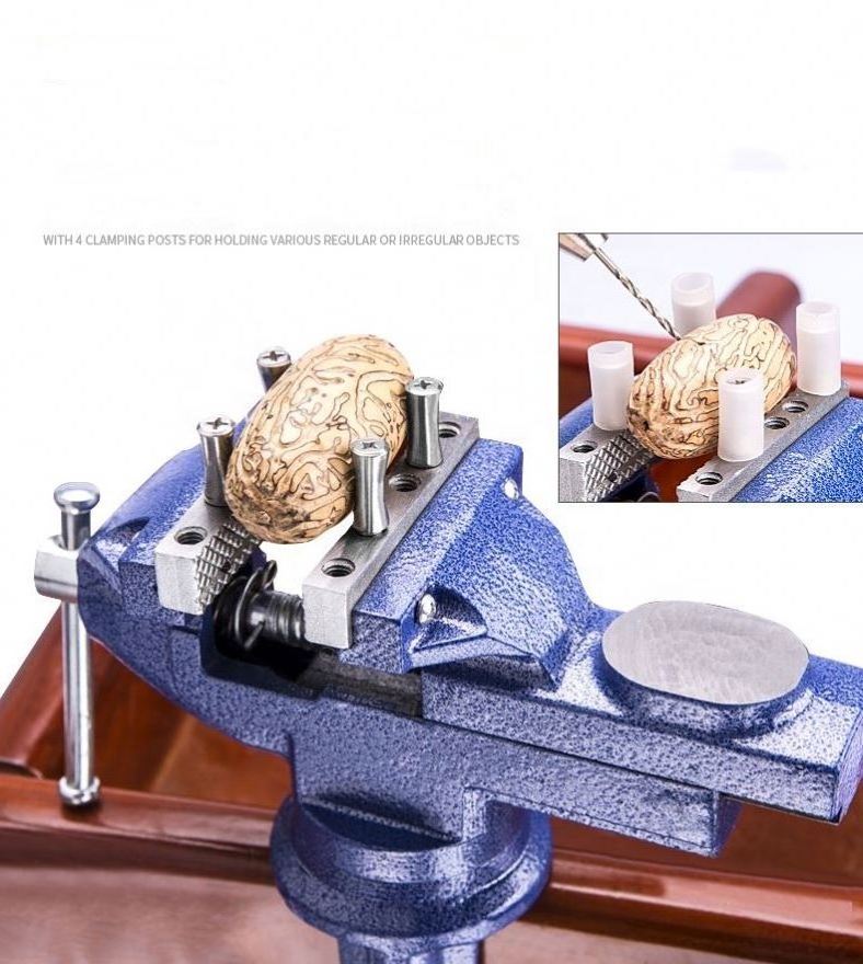 Mini Flat Vise 50/60/70mm Electronic Desktop Bench Vise 360 Degree Swivel Portable Table Bench Vice Clamp Mini Vise