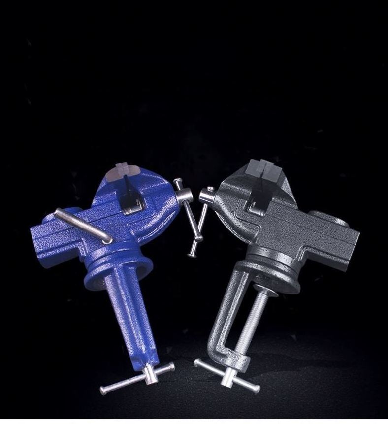 Mini Flat Vise 50/60/70mm Electronic Desktop Bench Vise 360 Degree Swivel Portable Table Bench Vice Clamp Mini Vise