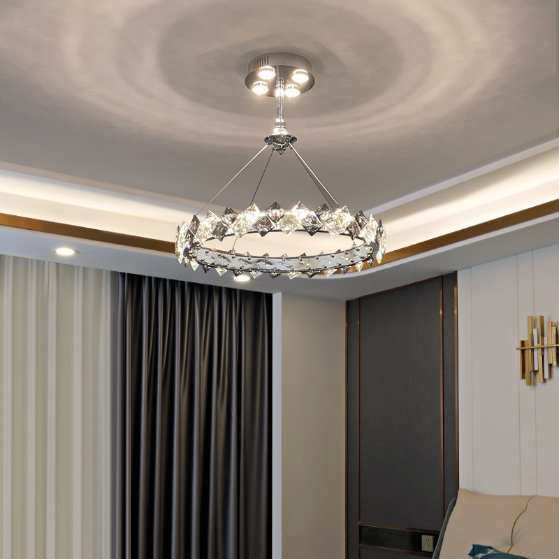 Crystal luxury pendant lights for bedroom Metal modern chandelier lamps and lanterns