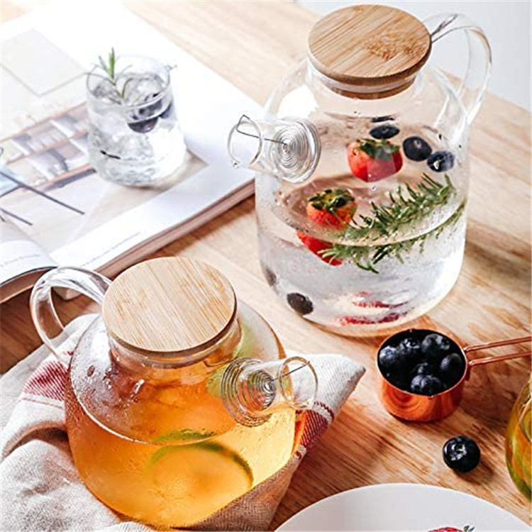 New products glass handle borosilicate glass teapot warmer