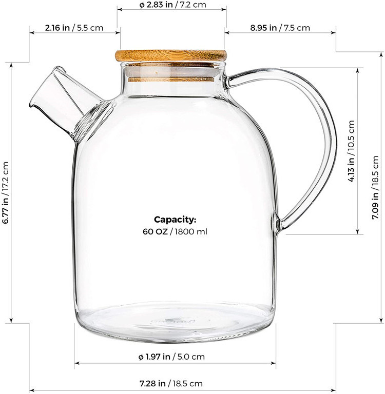 New products glass handle borosilicate glass teapot warmer