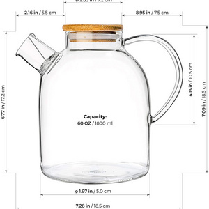 New products glass handle borosilicate glass teapot warmer