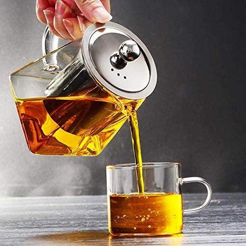 Factory Customization Tea Kettle and Glass Teapot with Removable Loose Tea Infuser Safe Glass teapot