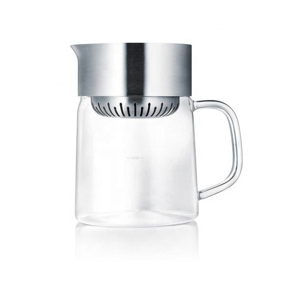 Modern Design Borosilicate Glass Teapot With Stainless Steel Infuser