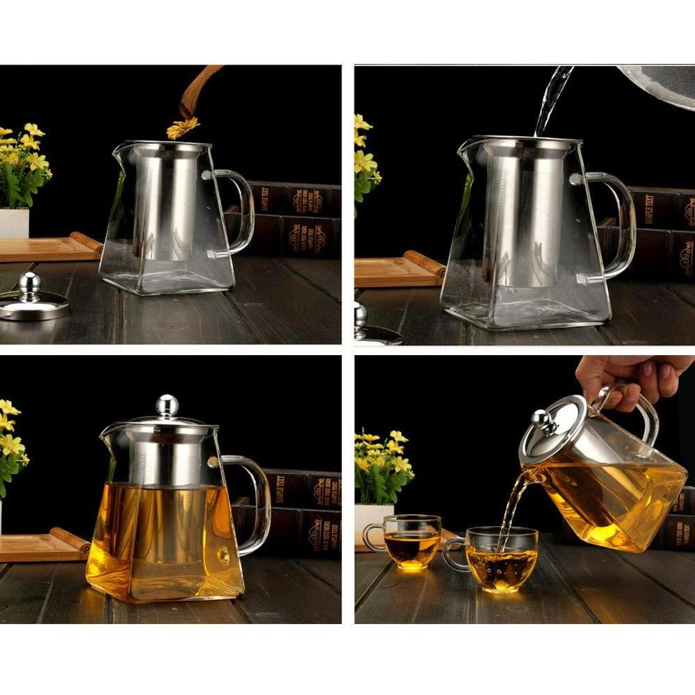 Factory Customization Tea Kettle and Glass Teapot with Removable Loose Tea Infuser Safe Glass teapot