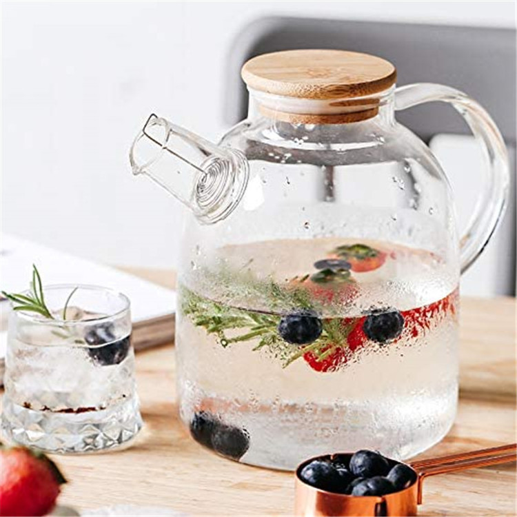 New products glass handle borosilicate glass teapot warmer