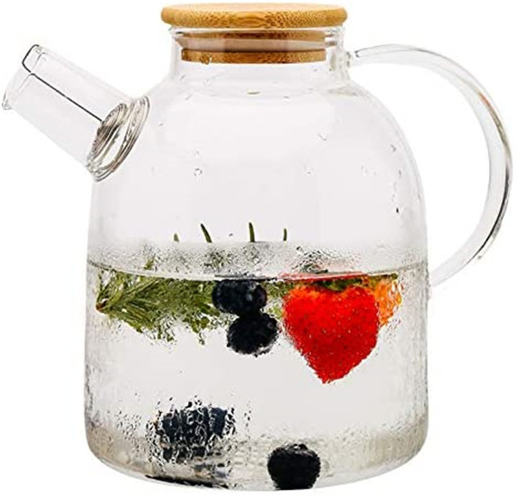 New products glass handle borosilicate glass teapot warmer