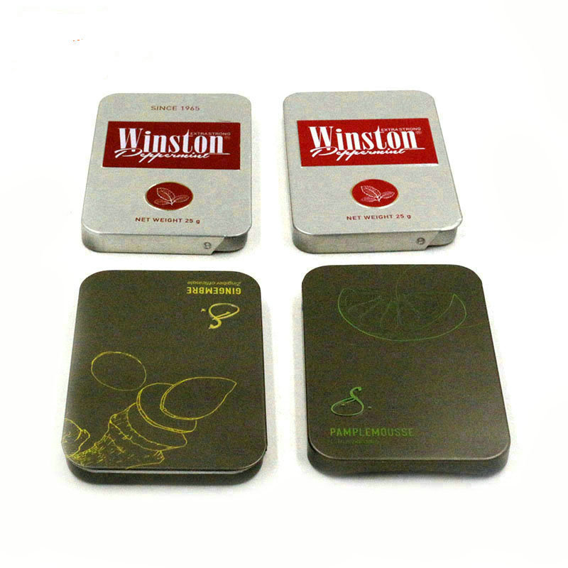 Rectangular Slide Tin Box for 5 to 7 Tobacco or Cigarette Packaging with Custom Printing