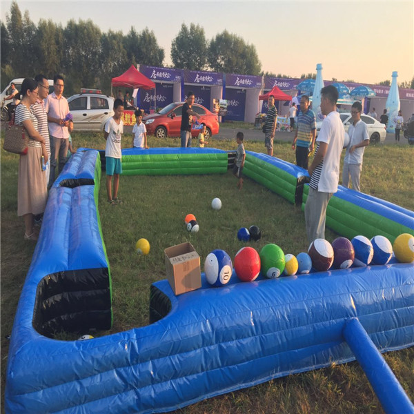 inflatable snookball game, inflatable football field made of vinyl for commercial use