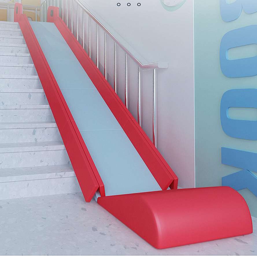 Foldable floor stair slide for kids,collapsible safe slide way handmade customized n slide on stairs