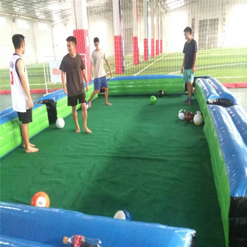 Indoor & outdoor game snookball inflatable table /inflatable billiard table for sale