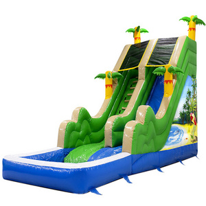 Inflatable beach theme water slide for summer party event/water slide with pool