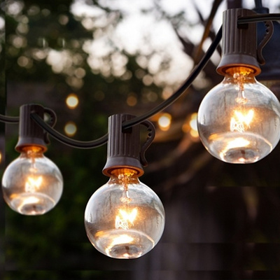 25FT Outdoor IP44 waterproof 25 G40 Bulbs Globe String Light for wedding,Christmas,Patio,Garden string Lights