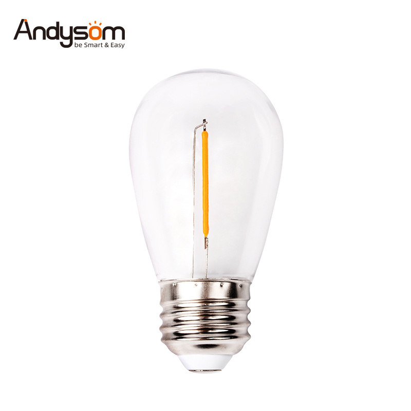 S14 Bulb ST45  touch control dimmable string light decorative filament warm lamp led bulb manufacturer