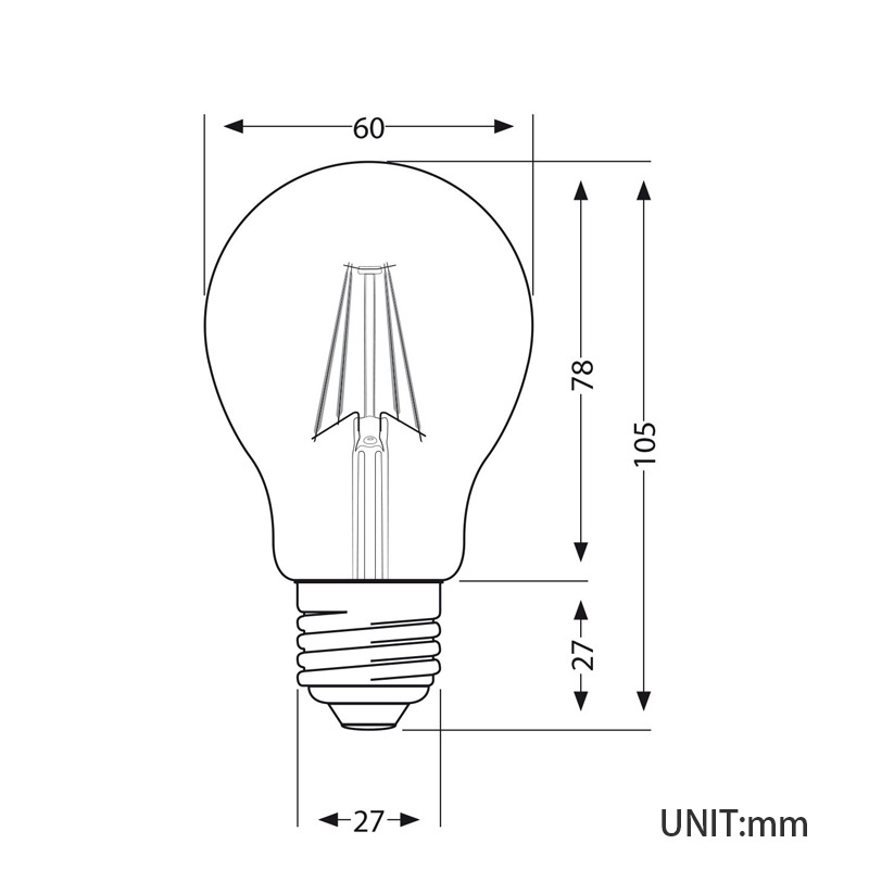 OEM factory price 3000K 5000K A19 A60 LED edison light led spiral bulb