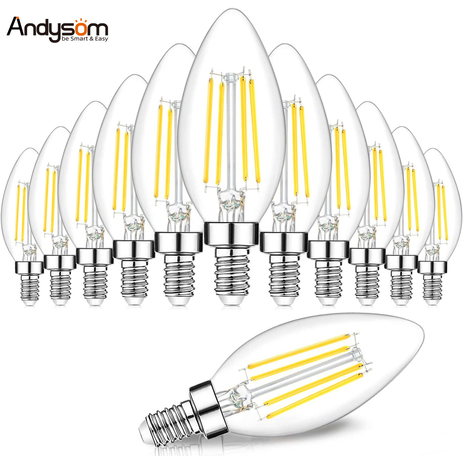 Factory price edison C35 filament candle led bulbs 3w dimmable  bulbs