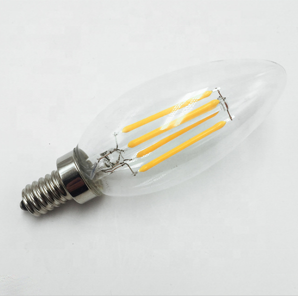 Factory price edison C35 filament candle led bulbs 3w dimmable  bulbs