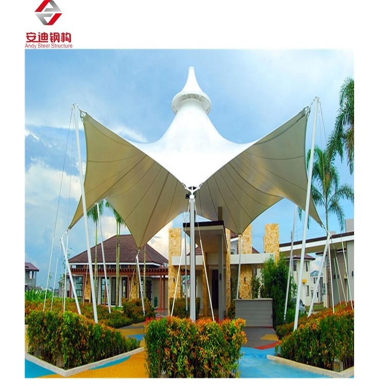 Outdoor Membrane Structure Steel Truss Frame  Canopy/Protector Awning/Roof Shelter Shade