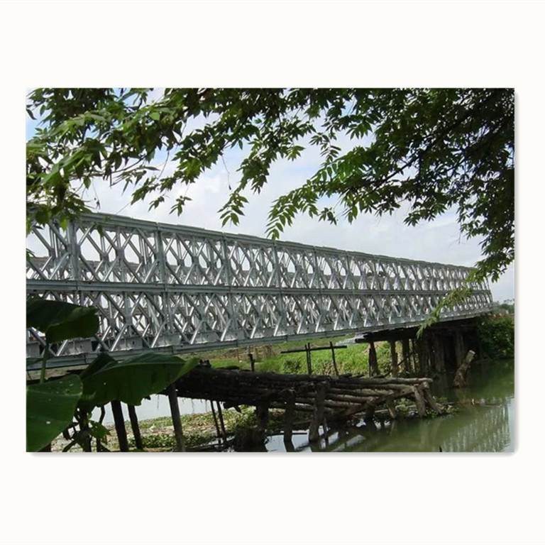 Prefabricated Galvanized Puente Bailey Steel Truss Structure Pedestrian Iron Bridge