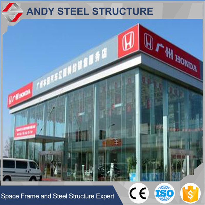 Prefab metal framework building for car showroom design