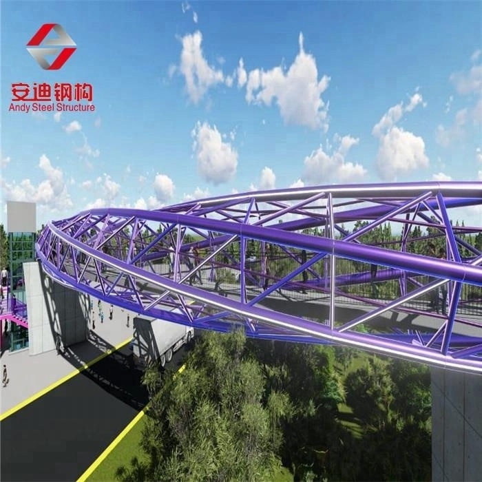 Low cost steel truss pedestrian bridge steel bridge structure for sale