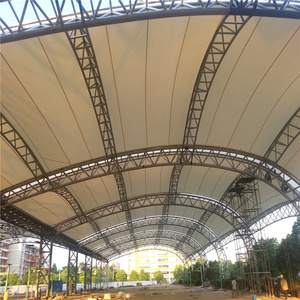 prefab light steel frame structure pipe truss roof basketball court