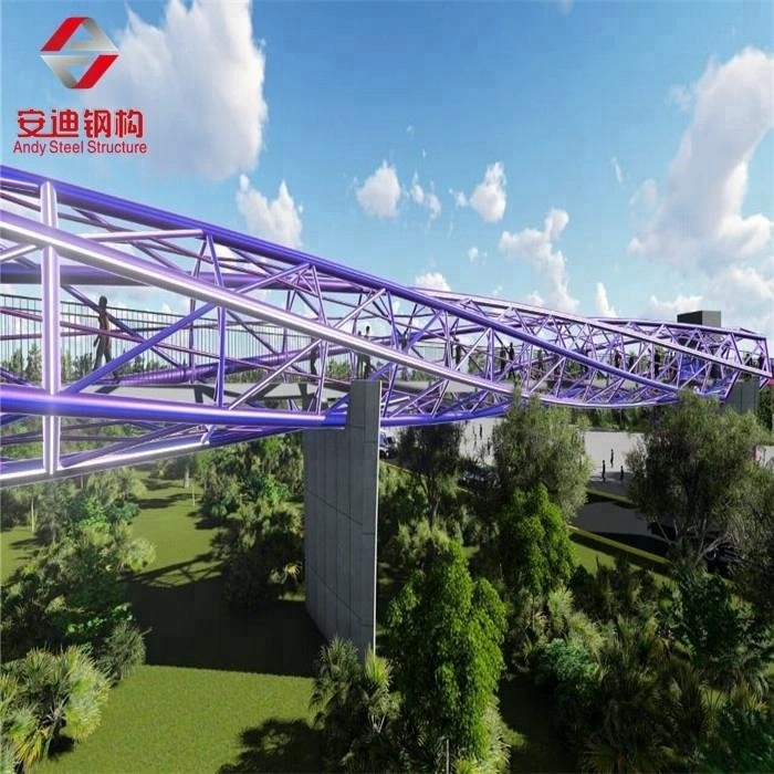 Low cost steel truss pedestrian bridge steel bridge structure for sale