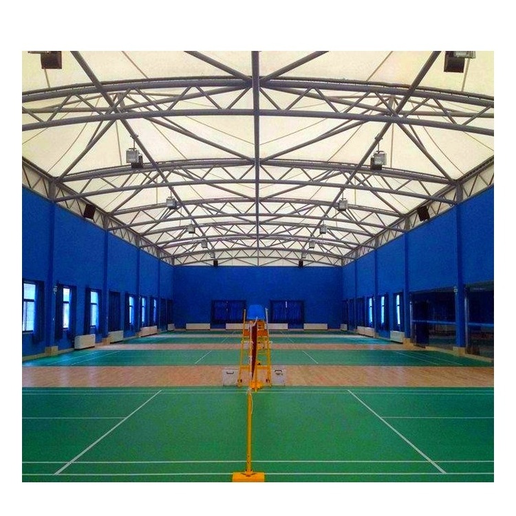 China Manufacturer Light Weight Galvanized Steel Truss Roof Prefabricated Indoor Basketball Court Steel Structure Pipe Truss