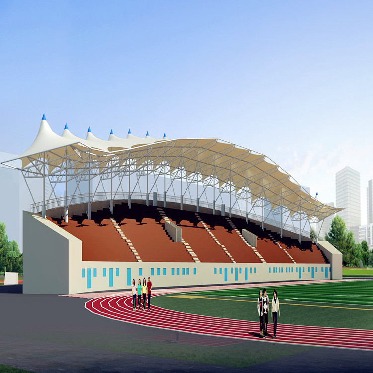 Cost-effective Stadium Bleachers Roof Tensile Membrane Structure