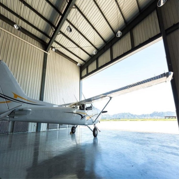 Design airplane warehouse steel structure aircraft hangar construction