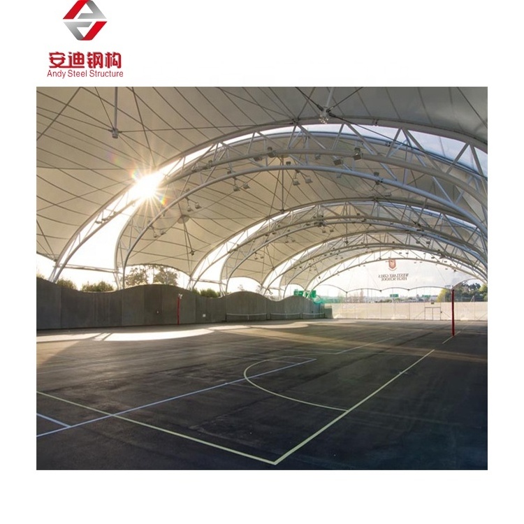 PVDF Tensile Membrane Steel Truss Steel Structure Basketball Gym/Hall/Court Stadium