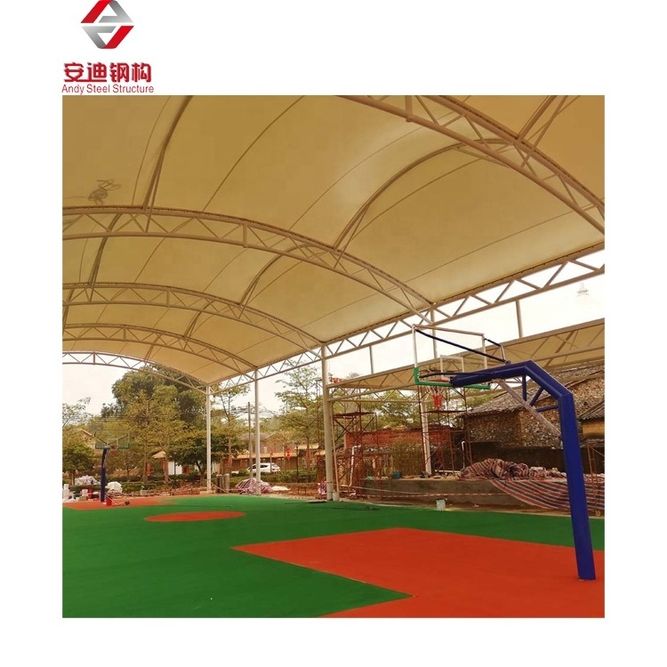 PVDF Tensile Membrane Steel Truss Steel Structure Basketball Gym/Hall/Court Stadium