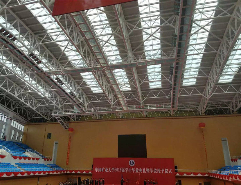 Prefab Steel Pipe Truss Roof Arch Metal Trusses Frame Indoor Stadium Cover Basketball Court Sport Hall Building