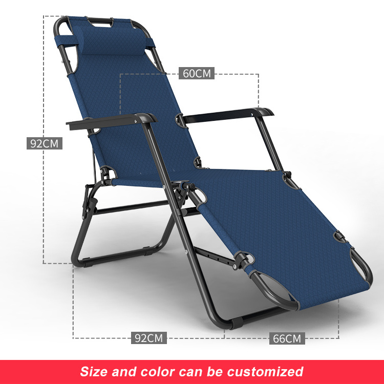 Outdoor Dual-Purpose Portable  Adjustable Foldable Cheap Metal Lounge  Zero Gravity Chair Beach Chairs Bed Recliner