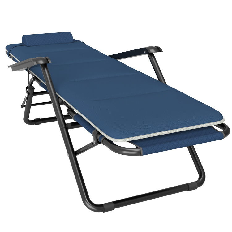 Light Weight Portable Adjustable Cheap Metal lounge Folding Bed Recliner Zero Gravity Beach Chairs with Footrest