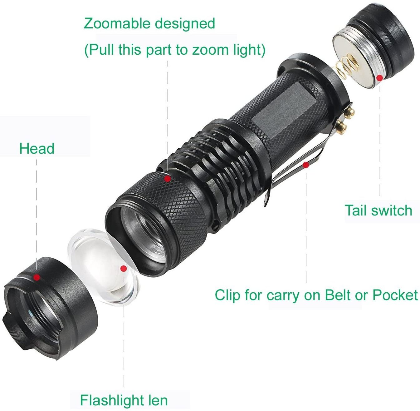 ANEKIM MINI 5W  850nm Infrared Illuminator IR 940nm Torch AA Battery SK68 Tactical Led Torch Waterproof Zoom  Outdoor Flashlight