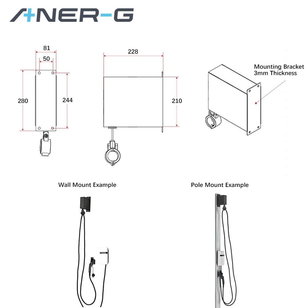 Retractable EV Charging Cable Organizer Spring Rope Cord Management System Electric Vehicle EV Charger Cable Retractor