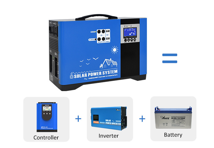 Anern 220v 4000 watt 5000watt commercial solar kit power generator with inverter