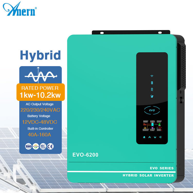 6200w 48v hybrid solar inverter 5kw 10kw with MPPT for solar power system for home and government