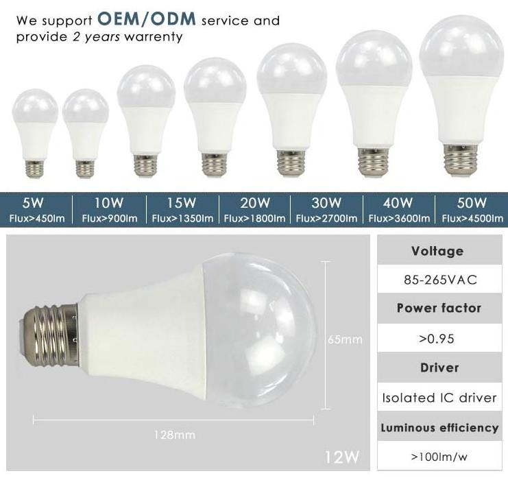 Anern housing e27 e14 b22 12w corn bulb 7w 9w 12 watt light led lamp