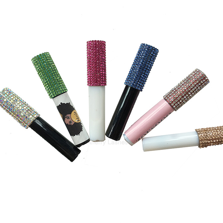 Wholesale Custom Packaging Box Private Label Eyelashes Full Strip Lash Glue With Rhinestone Blingbling Decoration