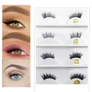 Vegan And Cruelty Free 4 Pairs Half Lashes Natural Look False Eyelashes Corner 3d Small Size Eyelashes Half False Mink Eyelashes