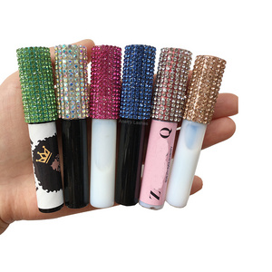 Wholesale Custom Packaging Box Private Label Eyelashes Full Strip Lash Glue With Rhinestone Blingbling Decoration