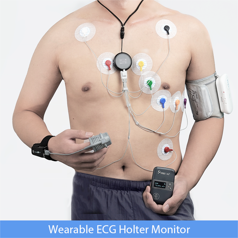 LEPU brand Wearable Portable Wireless ECG Holter Recorder Monitor