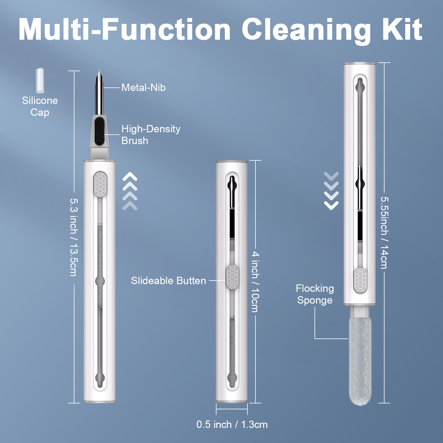 Wholesale 3 In 1 Earphone Cleaning Brush Pen Kit Tools Multi Cleaning Pen for Apple Airpods Earbuds Cleaner Kit