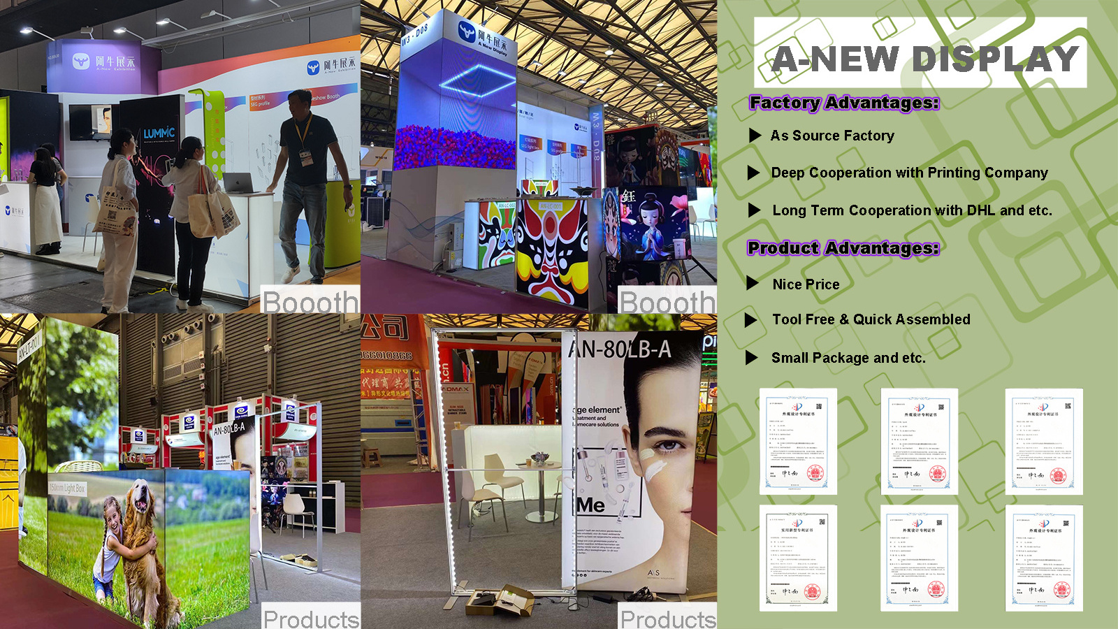 Advertising Tradeshow exhibition booth display tension fabric backdrop SEG pop up led backlit light box