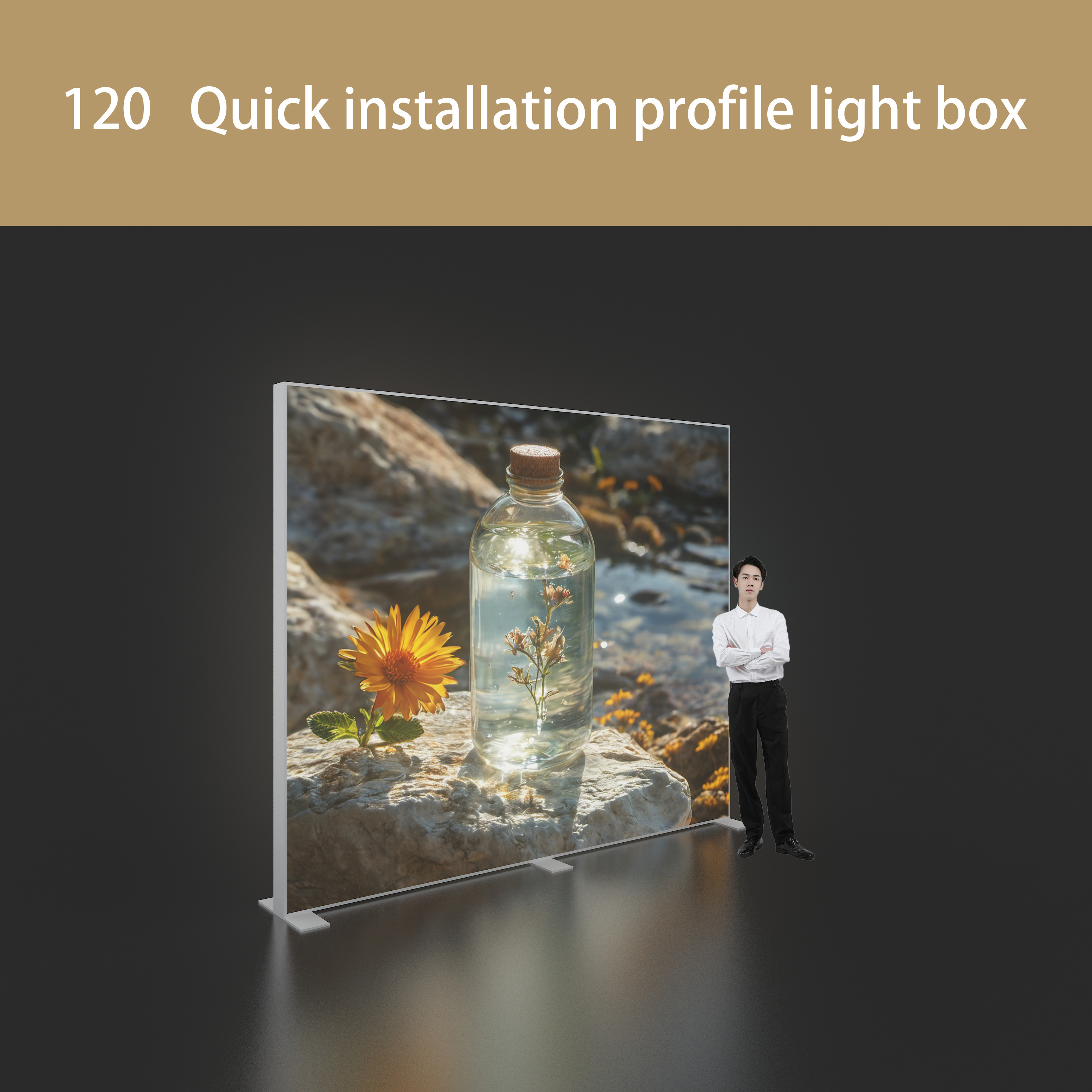 Tradeshow exhibition booth display tension fabric backdrop SEG pop up led backlit light box