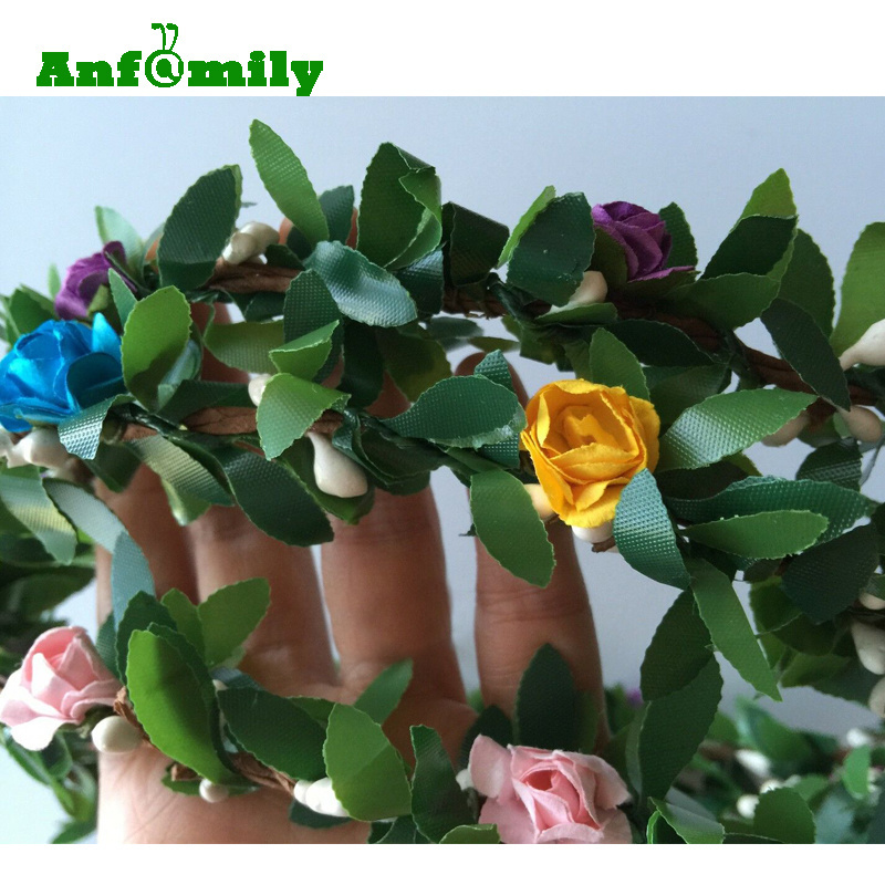 Women Girl Flower Fairy Wedding Beach Tiara Crown hair headband Garland