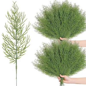 35cm Artificial pine branches Fake green plants pine leaf picks DIY wreath crafts Christmas decorative flowers